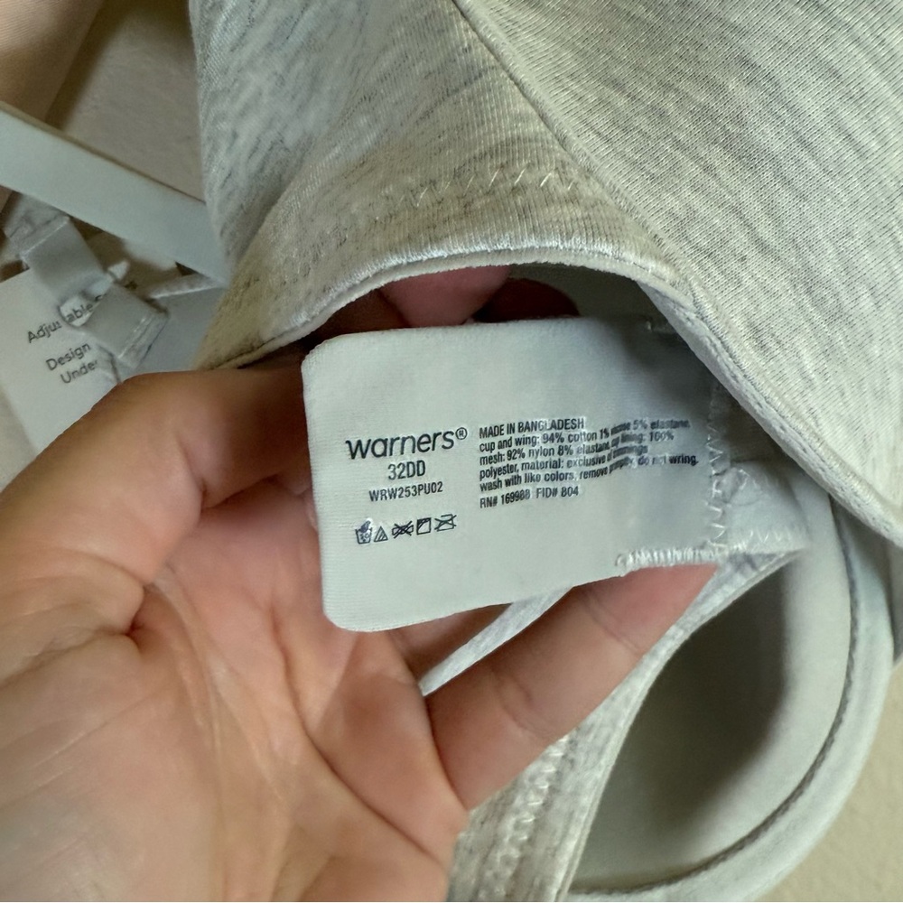 Warner's Lightly Lined T-Shirt Bra in Heather Gray - Picture 3 of 3